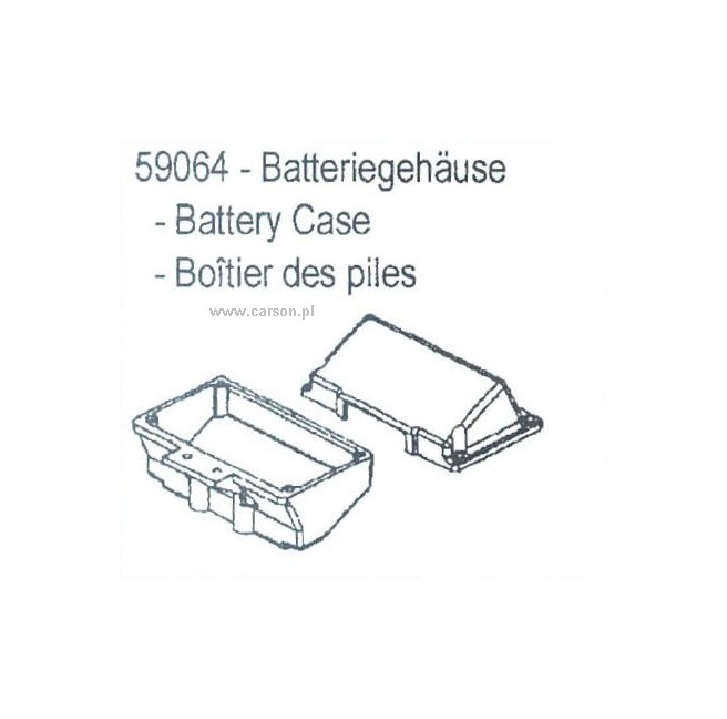 Carson 500059064 Battery Box for CT CH Chassis
