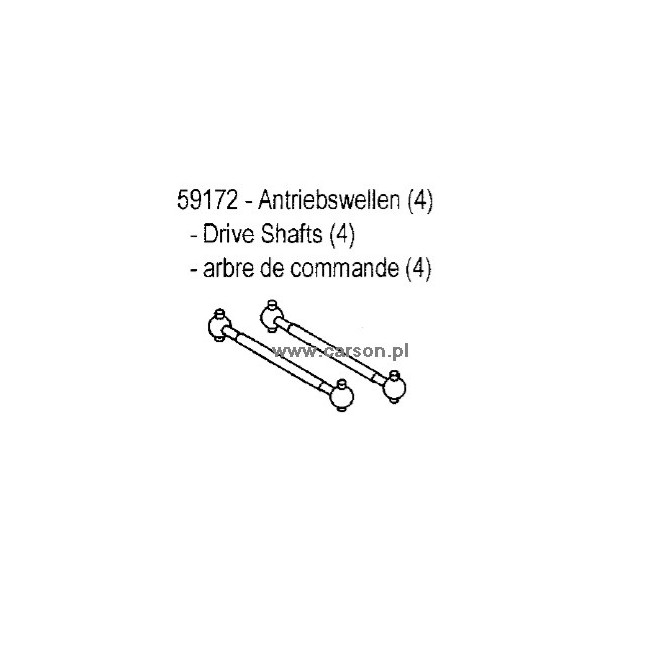 CH-4 Drive Shafts (4) for Carson 500059172