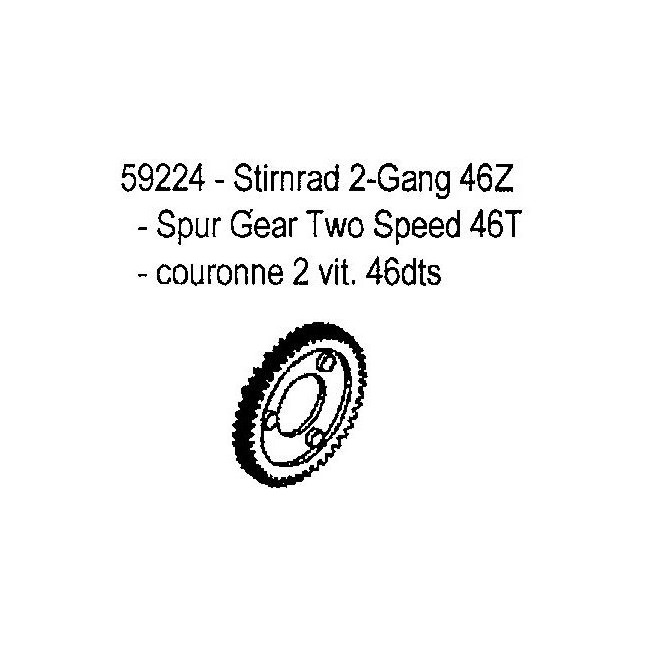 "Front Sprocket 46T CH-4 for Carson 500059224"