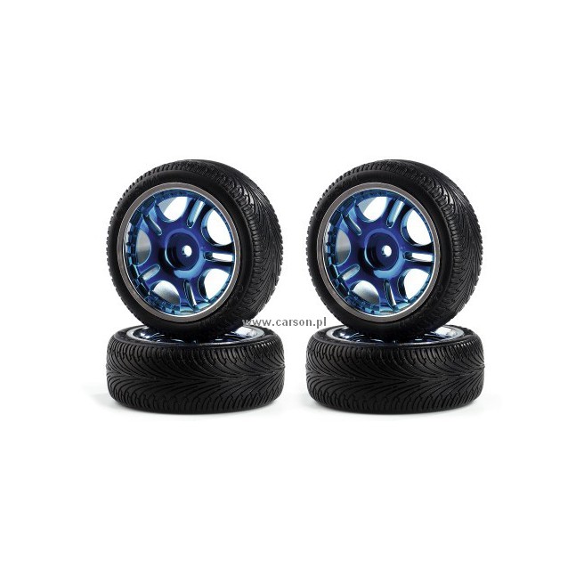 1:10 25mm Deep Star Blue Wheels (4-Pack)