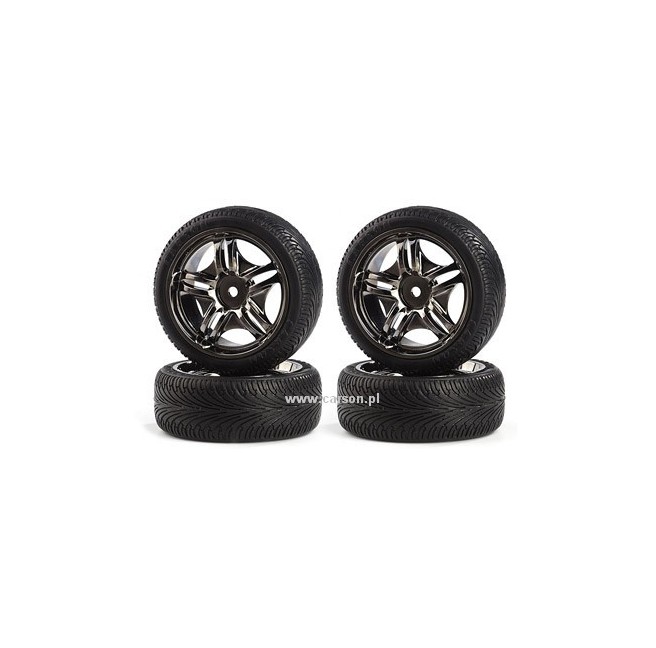 1:10 25mm Track Jack Smoke Wheels (Set of 4)