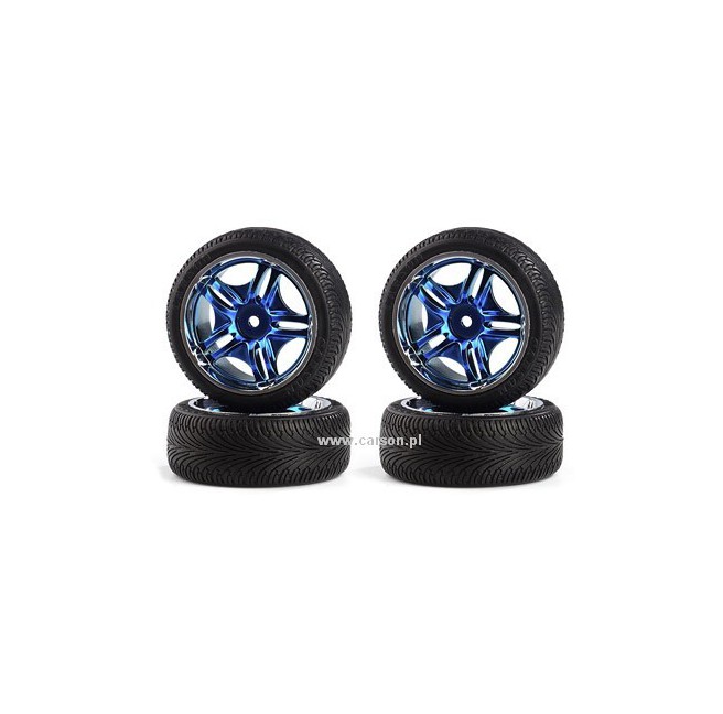 1:10 Scale 25mm Blue Track Jack Wheels (Set of 4)