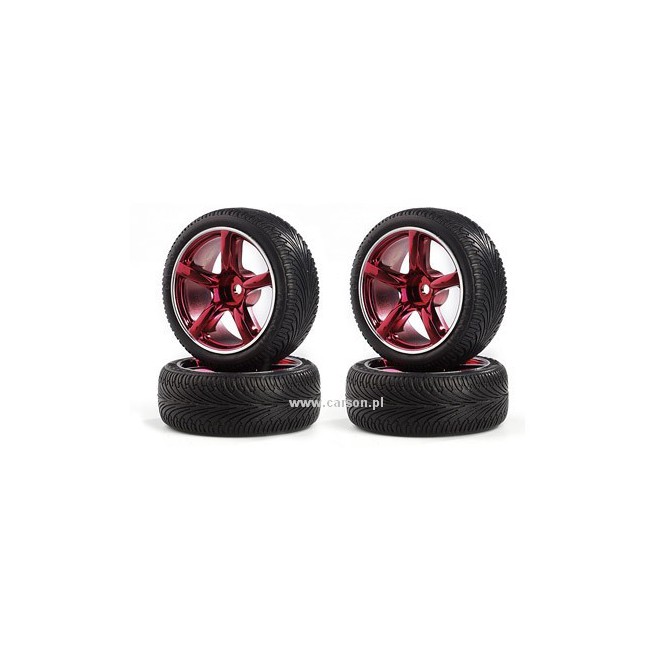 1:10 Scale 25mm GT Red Wheels (Set of 4)