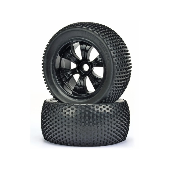1:8 Scale Black Truggy Offroad Wheels (Set of 2) by Carson