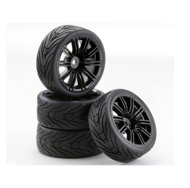 1:10 Scale 26mm SC M Black Wheels 4pcs