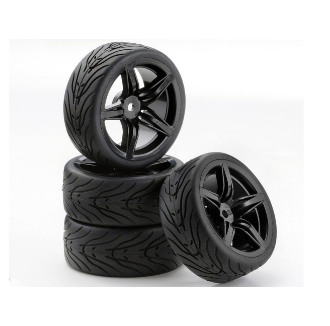 1:10 Scale 26mm SC F12 Black Wheels (4pcs)