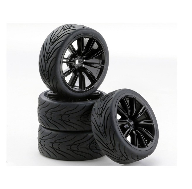 1:10 Scale 26mm SC VINS Black Wheels 4pcs by Carson