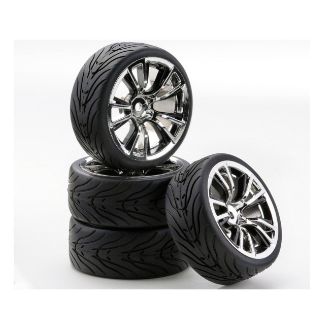 1:10 26mm SC BR Chrome-Black Wheels 4pcs by Carson