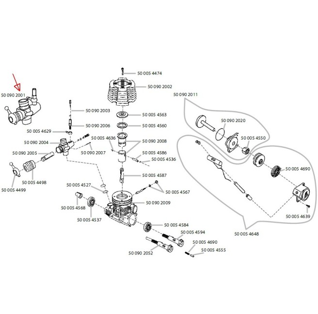 Carburetor Assembly for Force 3.5ccm Engine by Carson