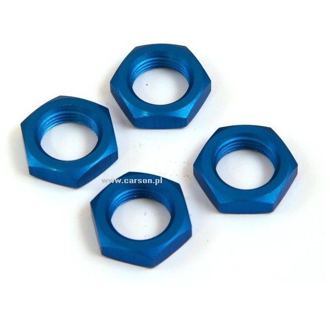 Aluminium Radmuttern 17 mm blau (4 Stück)