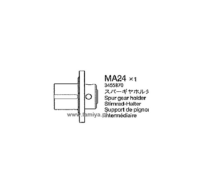 Tamiya 13455870 TA-05 Mocowanie centralnej zębatki - foto 1